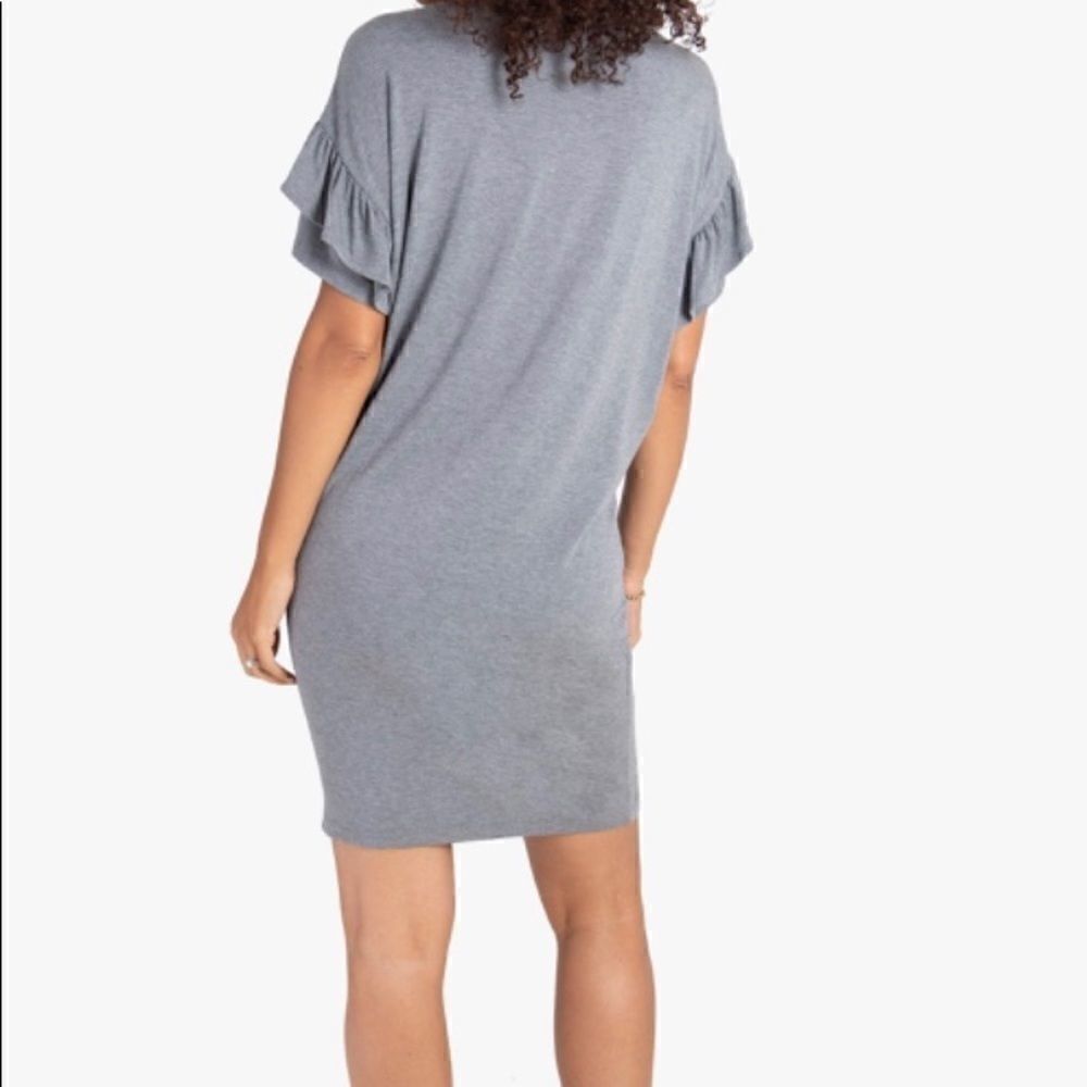 🎊Isabel Maternity sleeve T-shirt Dress -gray Size : small - Picture 3 of 11
